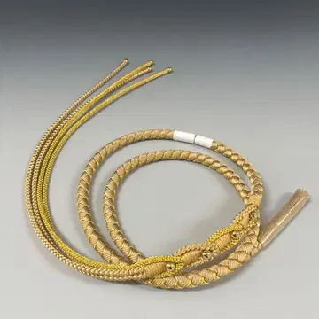 미사용 새상품 후리소데 순수 실크 허리띠 부품 포함 골드