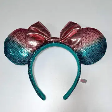 미니 머리띠 핑크 x 블루그린 그라데이션