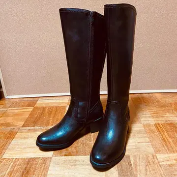 새상품 [ 지아노 발렌티노 ] 가죽 롱 부츠 다크 브라운 사이즈 36