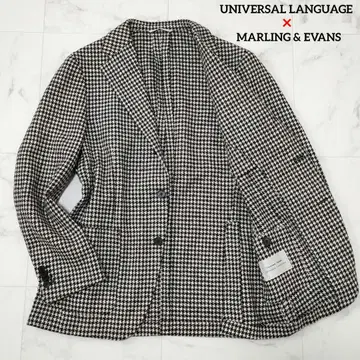 유니버설 랭귀지 x 마링&에반스 테일러드 자켓 하운드투스 체크