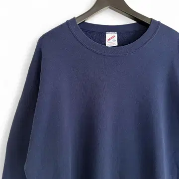 90s 빈티지 JERZEES USA제 무지 맨투맨 네이비 K9