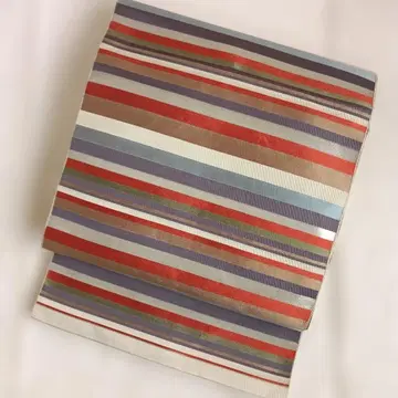 다색+실버의 가로 단 (보더) 히토에 오비, 하치스이 오비