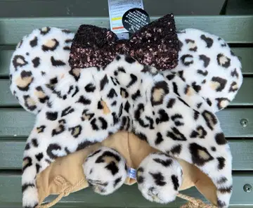 디즈니 팬캡 미니 레오파드 무늬 브라운