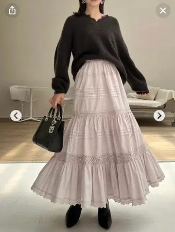 거의 미사용 snidel 코튼 캉캉 스커트