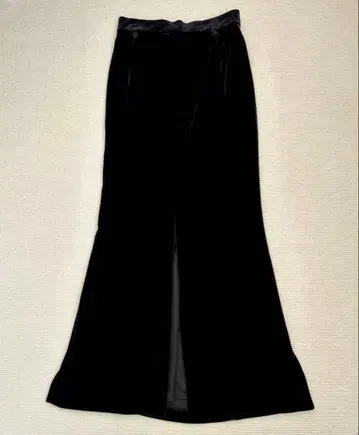 벨벳 롱 스커트 벨로아 스커트 머메이드 스커트 블랙
