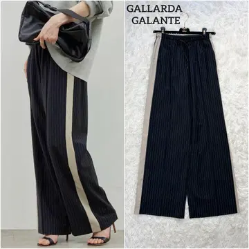 25년 신상 개럴개런트 빗살무늬 라인 팬츠 스트라이프 블랙 와이드