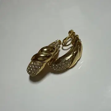 골드 크리스탈 후프 귀찌