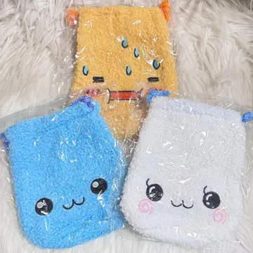 물방울짱 복슬복슬 복조리 파우치 3종 세트