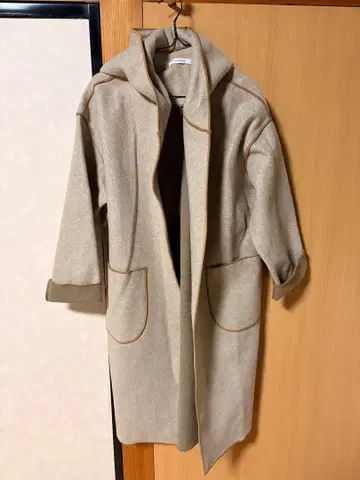 두 아카이브 DOUX ARCHIVES 후드 부착 파이핑 가운 코트