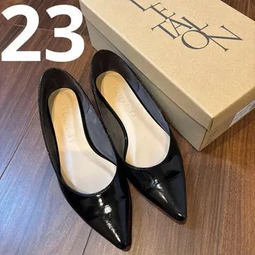 LE TALON 루탈론 포인트 플랫 펌프스 23cm 블랙