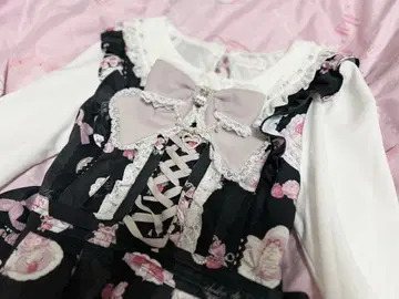 LIZLISA salon de fraise 패턴 셋업 블랙