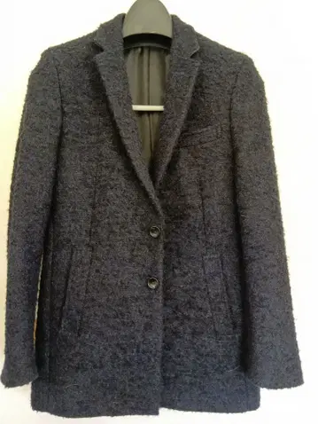 semanticdesign 알파카 울 혼방 자켓 다크 블루