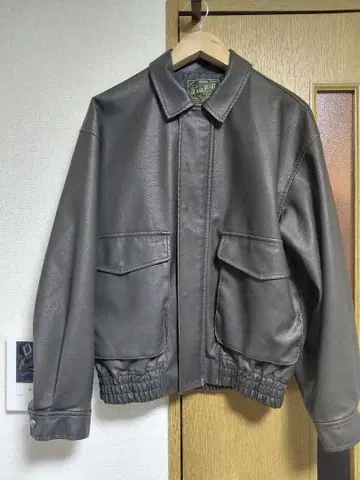 BEAMS HEART 다크 브라운 페이크 레더 자켓 S