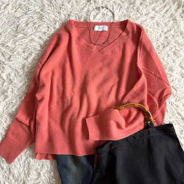 [슬로브 이에나] 캐시미어 혼방 긴팔 니트 풀오버 프리