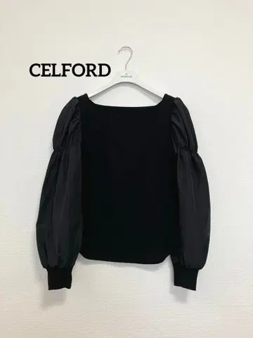 셀포드 CELFORD 퍼프 슬리브 니트 블랙 38