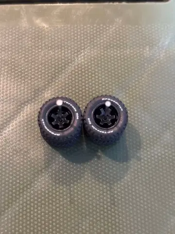 2대분! 1/64 오프로드 타이어 휠 커스텀 화이트 레터