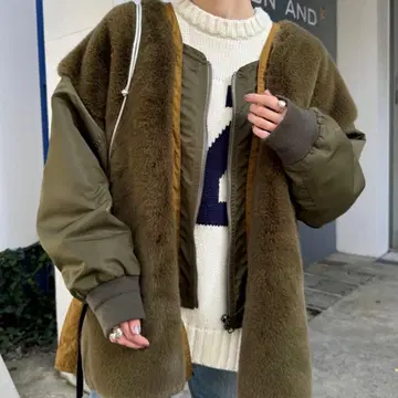 etsint 퍼 절개 자켓