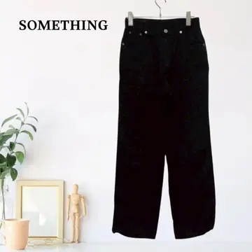 zC213 [ L ] SOMETHING 데님 스트레이트 레그 루즈핏