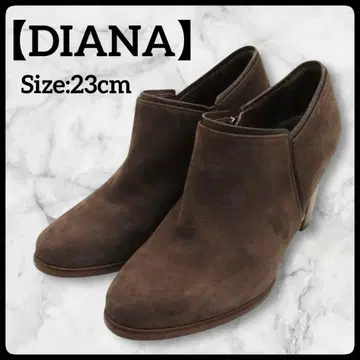 [ 새상품급 ] DIANA 부티 힐 브라운 스웨이드 느낌 사이드 지퍼