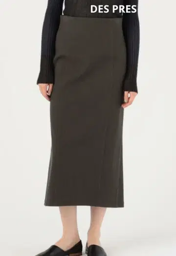 DES PRES 코튼 스트레치 칼제 머메이드 스커트 롱 스커트