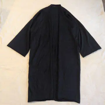 레사쥬 린넨 100% 롱 슬리브 플레어 가디건 네이비