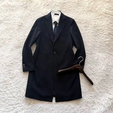 [ 새상품급 ] LARDINI 네이비 울 체스터 코트 사이즈 46