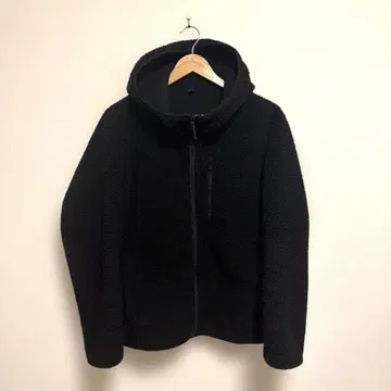 단종 인기 방풍 보아 플리스 후드티 남성용 블랙 L