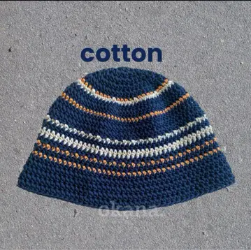 navy41 크러셔 모자 비니 핸드메이드 패션 잡화 손뜨개질