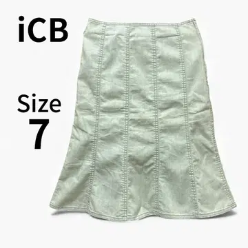 ICB 아이씨비 플레어 스커트 데님 라이트 블루 계열 7호 S 244