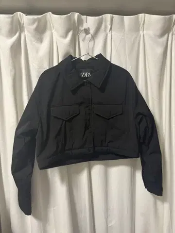 ZARA 퍼프 자켓 블랙 S