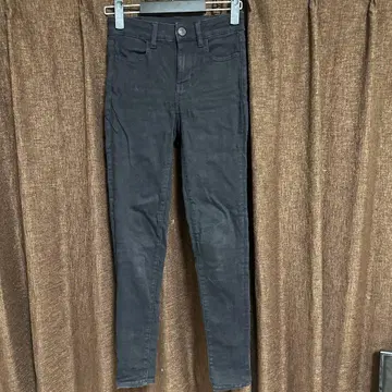 아메리칸 이글 블랙 스키니 데님 하이웨스트