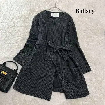 Ballsey 하운드투스 노카라 코트 울 혼방 벨트 포함 성인 포멀