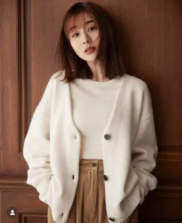 CLANE x 다나카 미나미 가디건 아이보리 새상품급