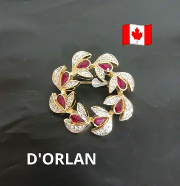 D'ORLAN 꽃 모티브 브로치