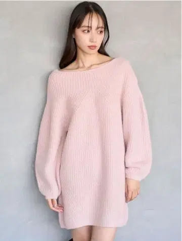 SNIDEL 라쿤 미니 니트 원피스