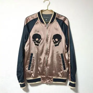 DIFFERENCE RUPERT 스컬 자수 새틴 스카잔 3 핑크 루퍼트