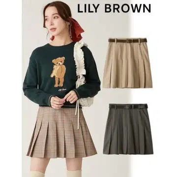 lily brown 벨트 플리츠 스커트 쇼츠