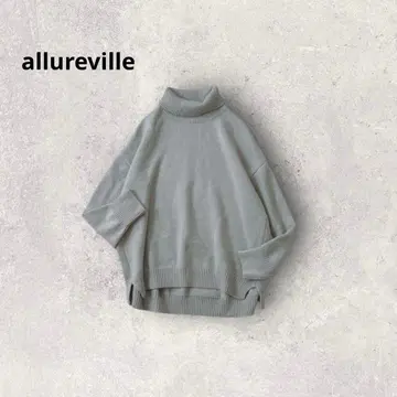 알아바일 오버 사이즈 풀오버 니트 하이넥 상의 캐주얼