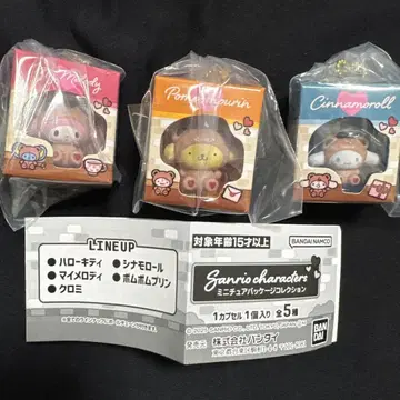 새상품 산리오 미니어처 피규어 세트 마이멜로디 푸딩 시나몬 익명 배송