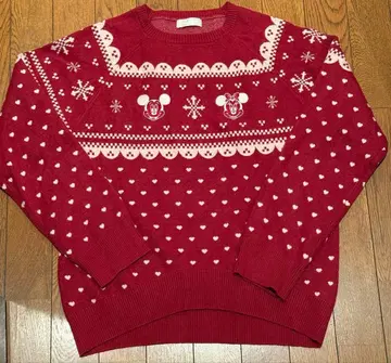 Areeam 니트 미키 미니 빨간색