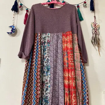 티티카카 퍼플 멀티 컬러 원피스