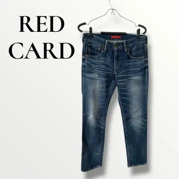 레드카드 보이프렌드 데님 데미지 여성용 팬츠 25인치