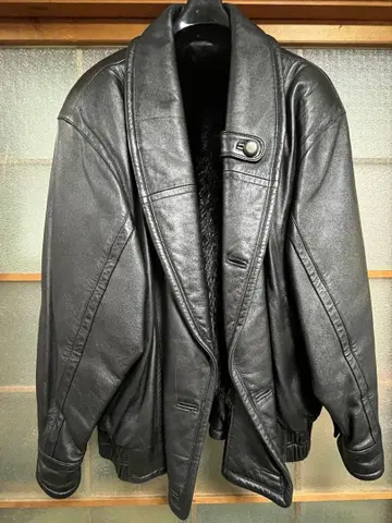 가죽 더블 브레스트 자켓 블랙 ORTHODOXY ENGLAND