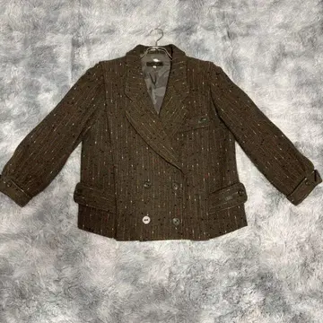 [ 레리안 ] ( XL ) 울 자켓 트위드 원단 헤링본 더블 브레스트