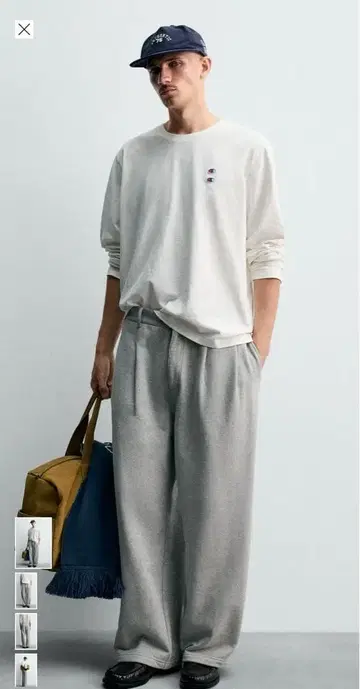 챔피온 ZARA 플리츠 릴랙스 와이드 팬츠 사이즈 S-M