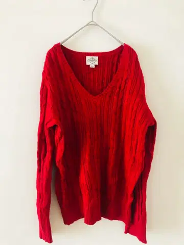 ST JOHN'S BAY 빨간색 니트 스웨터 L