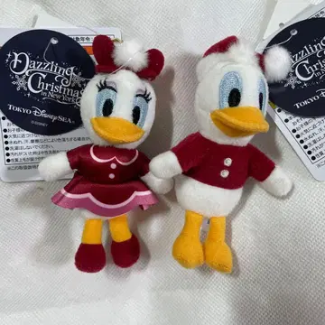 디즈니 시 크리스마스 도날드 데이지 봉제 인형 참