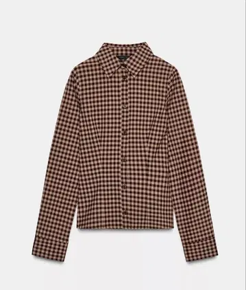 ZARA 체크 무늬 테일러드 셔츠