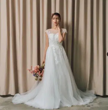 드레스 프로덕션 프렌치 슬리브 자수 A라인 드레스 W315 사전 촬영