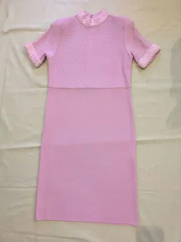 HANAE MORI 스팽글 니트 반팔 원피스